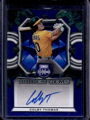 2023 Elite Extra Edition Colby Thomas Hidden Gems Blue Signatures Auto #HG-CTH - Image 1 of 2