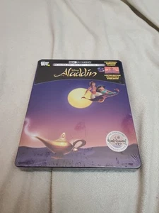 Aladdin STEELBOOK (4K, Blu-ray, Digital) OOP Best Buy Excl Disney Robin Williams - Picture 1 of 5