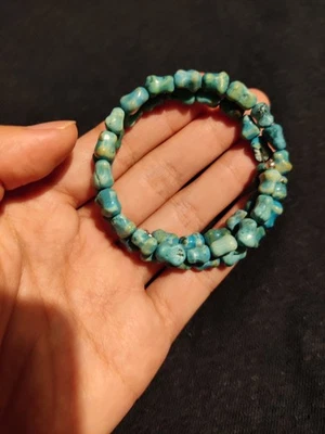 Türkis Armband, Naturstein - elastisch  - Bild 1 von 2