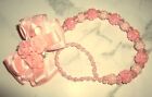 Pink Shamballa Rose Gem Crystal Bling Baby Dummy Clip Chain Gift Hand Made 9