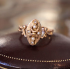 Antique 14k Rose Gold Ring with Seed Pearl
