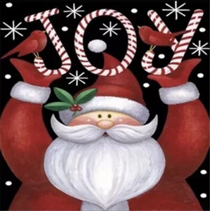 Papá Noel Joy Navidad Diamante Pintura 30x30 CM Taladro Completo Diamante Redondo - Imagen 1 de 5