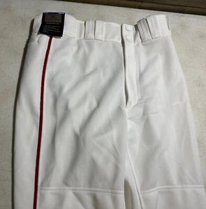 Mizuno Performance weiß rot paspeliert gesäumt Baseball Hose Herren M neu Etikett - Bild 1 von 7