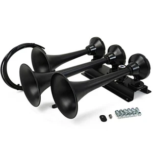 HornBlasters Flatlaw Stealth Black Train Horn - Foto 1 di 3