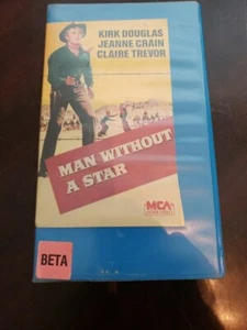 RARE FORMAT BETAMAX Man Without a Star 1983 MCA Kirk Douglas Western Gunslinging - Picture 1 of 6
