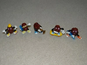 1988 California Raisins, 2" Tall Plastic Figures, Applause Set of 5. - Bild 1 von 12