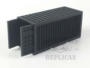 SW Replicas HO Scale 220-1301: 20' CARGO CONTAINER - BOTH DOORS OPEN - BLACK - Picture 1 of 1