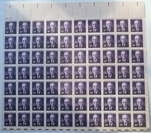 Stamp US Postage 4c 4 Cent Sheet OF 70 Stamps John Foster Dulles - Picture 1 of 6