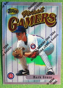 1996 Topps Finest Mark Grace #189 Gamers  NM - Picture 1 of 3