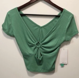 Stitch & Pine Wear Me Two Ways Ribbed Crop Top Grenbriar St Patrick’s S New - Picture 1 of 12