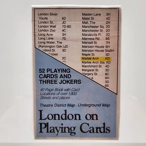 1989 London On Playing Cards 40 Page Book With Card Locations Maps 1989 Sealed - Picture 1 of 7