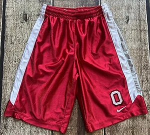 NIKE OHIO STATE BASKETBALL SHIMMER SHORTS RED SWOOSH YOUTH BOYS SIZE MEDIUM EUC - Picture 1 of 6