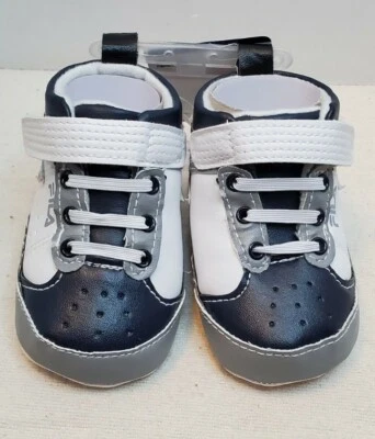 NEW Fila Pre Walker Crib Shoes Infant Baby Sneakers Hightops 6-9M Blue Gray  - Image 1 of 4