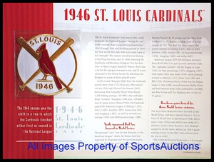 ST LOUIS CARDINALS 1946 WORLD SERIES PATCH Willabee Ward CHAMPIONSHIP COLLECTION - Picture 1 of 2