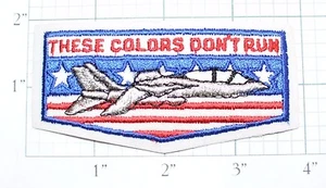 These Colors Don't Run Iron-on Embroidered Military Patch with Jet USA Rare - Picture 1 of 1