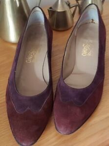 Salvatore Ferragamo Two-Toned Suede Flats Italy Size 11 AAAA NARROW