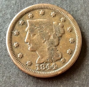 Etats-Unis - U.S.A. - Jolie monnaie de 1 Cent 1844 - Picture 1 of 2