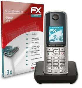 atFoliX 3x Protecteur d'écran pour Gigaset S810 Écran protecteur clair&flexible - Photo 1/6
