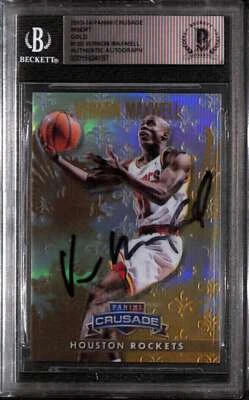 2013-14 Panini Crusade Insert Gold Vernon Maxwell 3/10 Auto BAS Authentic Auto - Image 1 of 2