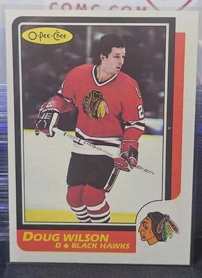 86-87 O-Pee-Chee Doug Wilson 🚨🚨🚨 Chicago Blackhawks  - Image 1 of 2