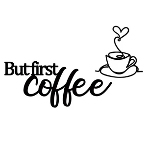But First Coffee Sign Large Metal Coffee Bar Sign for Farmhouse Home Office W... - Picture 1 of 7