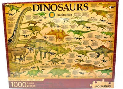 Smithsonian Водолей динозавров головоломка 1000шт 50 + динозавров новый - Изображение 1 из 4