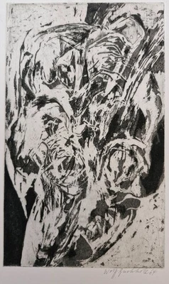 Wolff Buchholz Radierung  Komposition 1964 - Bild 1 von 4