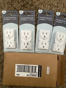 16 X Colorcap 1-Gang Duplex Outlet Wall Plate White 1008677736 - Picture 1 of 3