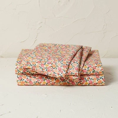 OPALHOUSE DESIGNED WITH JUNGALOW Twin/Twin XL Printed Cotton Percale Sheet Set Floral - Opalhouse designed with