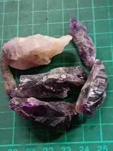 Amethyst Super 7/Melody Stone Natural Unpolished - Picture 1 of 1