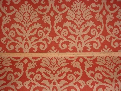 5-3/8Y Kravet 26714 Brass Gold Canyon Red Florentine Damask Upholstery Fabric - Image 1 of 4