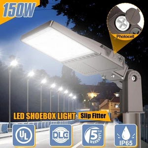 150W LED Parking Lot Light Dusk to Dawn Commercial Shoebox Pole Fixture 22500LM - Picture 1 of 13