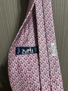 HERMES Necktie Tie Pink all-over pattern 100% Silk made in France J6431 - Picture 1 of 24
