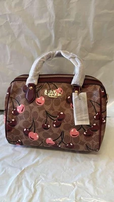 Bolso Cartera Coach Rowan NUEVO CON ETIQUETAS EN LONA EXCLUSIVA CON ESTAMPADO DE CEREZA CY692 Denim Foto 1 de 4