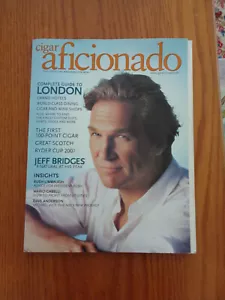 Cigar Aficionado October 2001 Complete Guide to London; Jeff Bridges, Insight SC - Picture 1 of 1