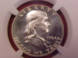 1954 FRANKLIN HALF DOLLAR - NGC PF 66 - SEE PICS! - (G1801) - Picture 1 of 4