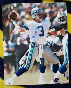 Rick Mirer Hand Signed 8x10 Photo Seattle Seahawks Notre Dame - Picture 1 of 1
