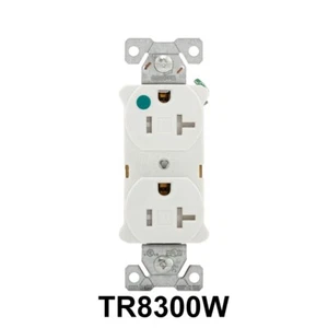 1pcs EATON COOPER TR8300W 20A 125V Heavy-Duty Hosptial Duplex Receptacle Outlet - Picture 1 of 7
