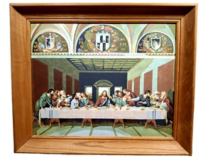 Paint By Numbers The Last Supper 24x20 In Frame {completed} - Picture 1 of 3