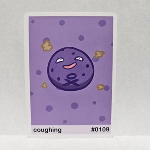 Pookiemoot Coughing #0109 Koffing Parody Card Fan Art Derpy - Picture 1 of 1