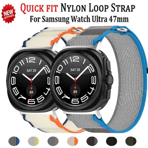 For Samsung Galaxy Watch Ultra 47mm Sport Nylon Loop Watch Band Bracelet Strap - Picture 1 of 26