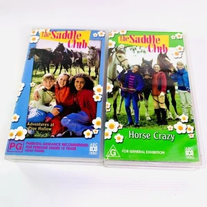 2x The Saddle Club VHS Video Tape Pine Hollow Horse Crazy Kids Children's Horses - Picture 1 of 12