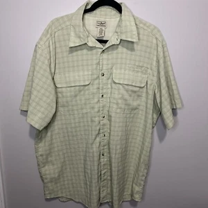 Hombre L.L. Camisa con botones de manga corta ventilada Coolmax a cuadros talla grande Bean - Imagen 1 de 5