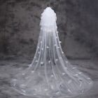 Tulle Wedding Dress Veils White Flowers Petal Multi Layer Super Long Brid