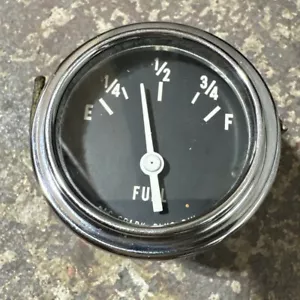 Vintage AC Fuel Gauge AC Spark Plug Div. Chrome Frame Gas Gage, Untested - Picture 1 of 4