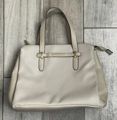 Kenneth Cole Reaction Mediano Bolso de Mano Cartera Bolso de Hombro Beige Vegano Sin Cuero Foto 1 de 4