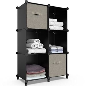6-Cube Storage Organizer, Closet Organizer Storage Cabinet Shelf Bookcase Boo...