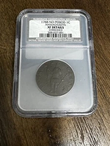 1788 Massachusetts Penny- No Period- NGC (NCS) XF Details Corroded, 1C - Picture 1 of 7