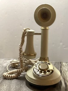 1973 Rotary Telephone By American Telecommunications Compay Candlestick Style - Picture 1 of 6