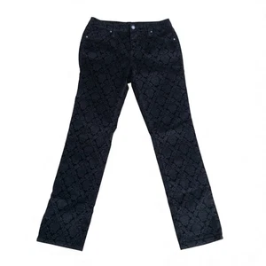 JAG JEANS Mid Rise Straight Leg Damenhose 10 schwarz Paisleymuster - Bild 1 von 10